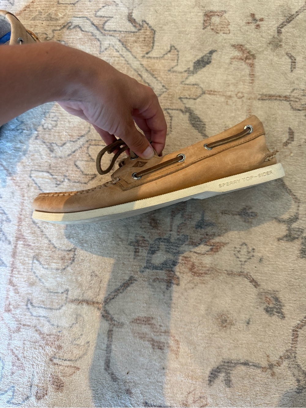 Sperry Tan Leather 2-Eye Boat Shoes - Picture 8 of 10